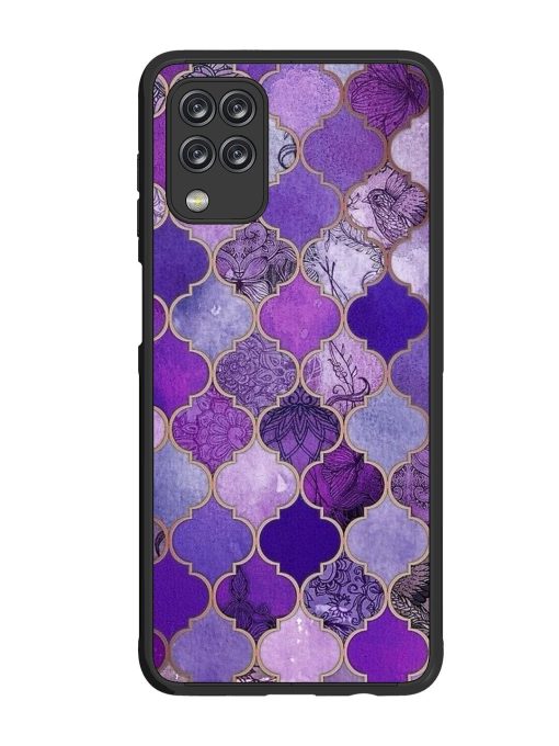 Purple Mosaic Magic Glossy Soft Edge Case for Samsung Galaxy M12 Chachhi