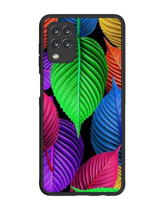 Rainbow Leaf Symphony Glossy Soft Edge Case for Samsung Galaxy M12 Chachhi