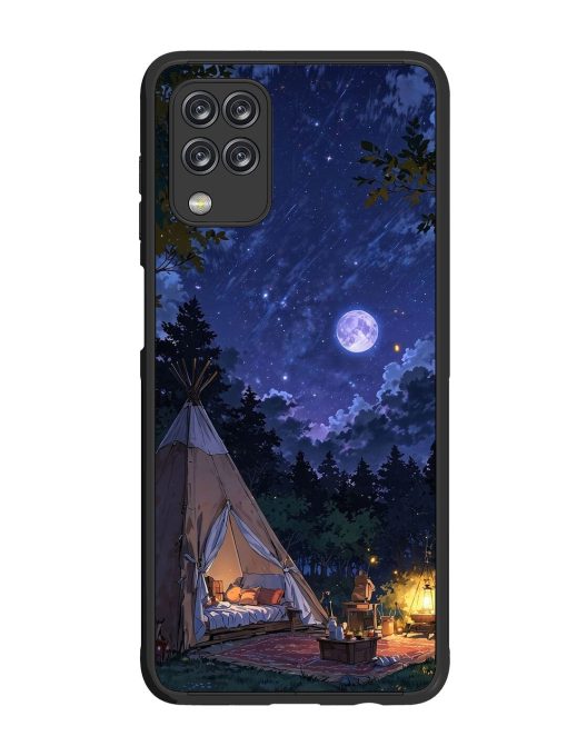 Moonlight Camping Glossy Soft Edge Case for Samsung Galaxy M12 Chachhi