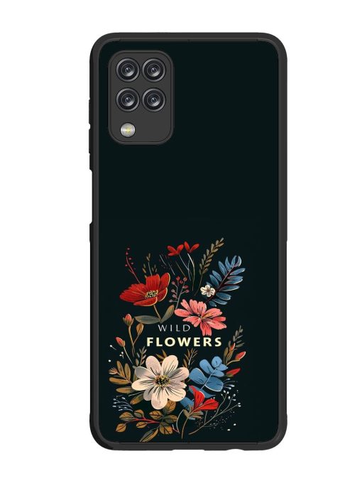 Dark Floral Glossy Soft Edge Case for Samsung Galaxy M12 Chachhi