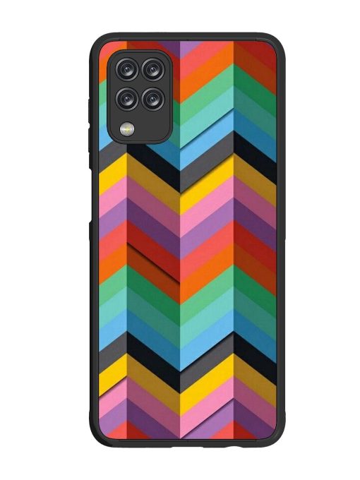 Colorful Zigzag Glossy Soft Edge Case for Samsung Galaxy M12 Chachhi