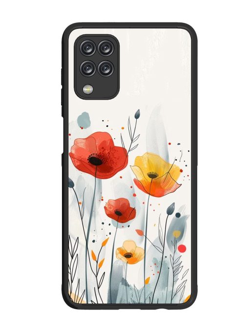 Poppy Fields Glossy Soft Edge Case for Samsung Galaxy M12 Chachhi