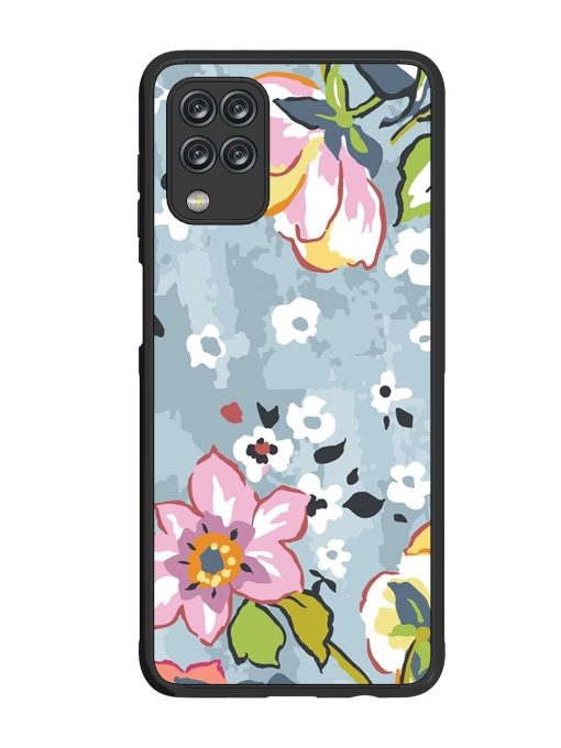 Floral Fantasy Glossy Soft Edge Case for Samsung Galaxy M12 Chachhi