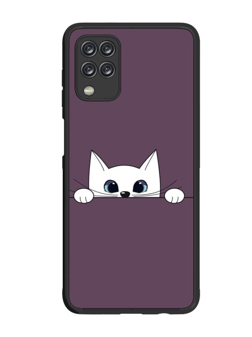 Peek-A-Boo Kitty Glossy Soft Edge Case for Samsung Galaxy M12 Chachhi