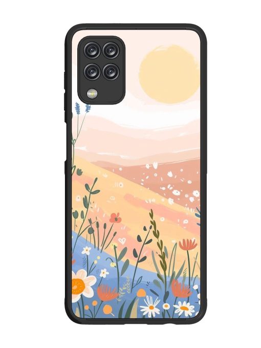 Golden Hour Blooms Glossy Soft Edge Case for Samsung Galaxy M12 Chachhi