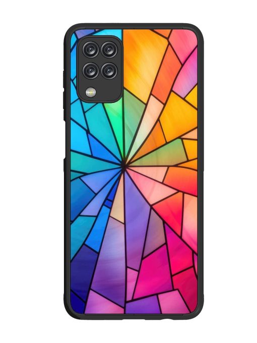 Stained Glass Kaleidoscope Of Colors Glossy Soft Edge Case for Samsung Galaxy M12 Chachhi