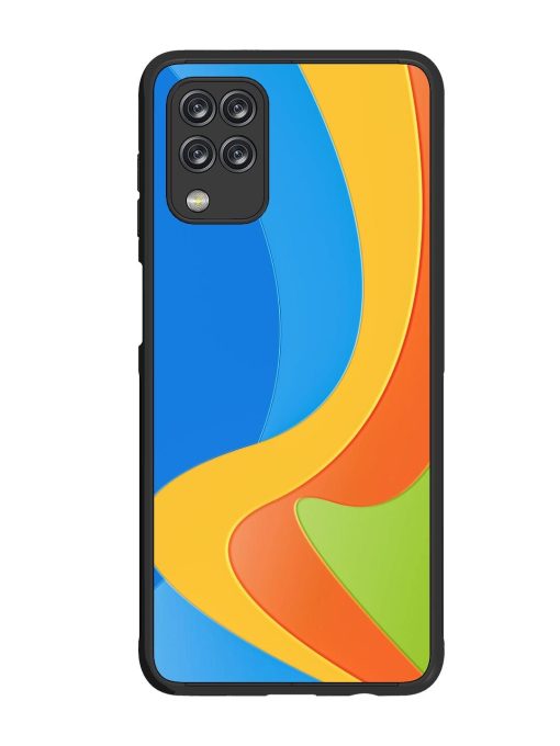 Curvy Color Cascade Glossy Soft Edge Case for Samsung Galaxy M12 Chachhi