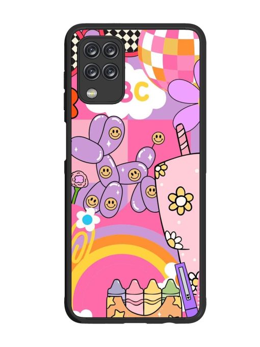 Whimsical Y2K Chaos Glossy Soft Edge Case for Samsung Galaxy M12 Chachhi