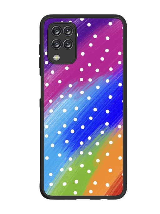 Rainbow Polka Dot Dream Glossy Soft Edge Case for Samsung Galaxy M12 Chachhi