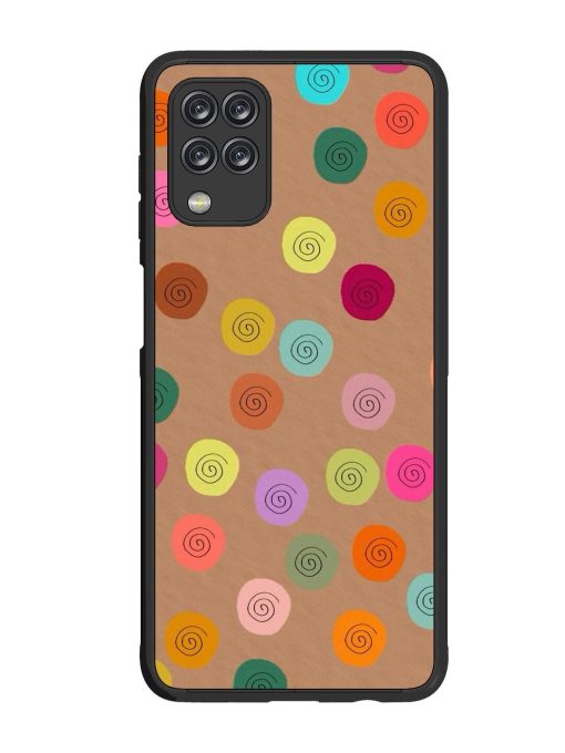 Swirly Dots On Kraft Glossy Soft Edge Case for Samsung Galaxy M12 Chachhi