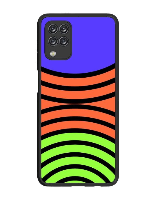 Psychedelic Stripe Symphony Glossy Soft Edge Case for Samsung Galaxy M12 Chachhi