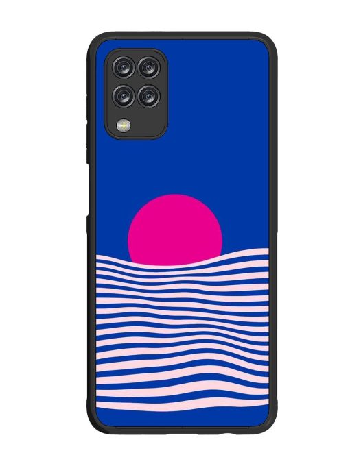 Pink Sunset Over Blue Waves Glossy Soft Edge Case for Samsung Galaxy M12 Chachhi