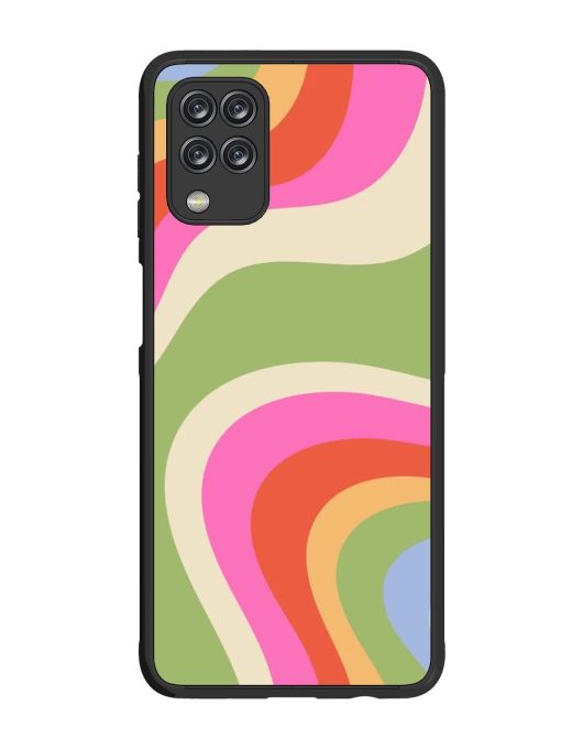 Wavy Rainbow Wonderland Glossy Soft Edge Case for Samsung Galaxy M12 Chachhi