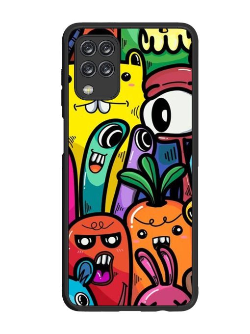 Whimsical Doodle Chaos Glossy Soft Edge Case for Samsung Galaxy M12 Chachhi