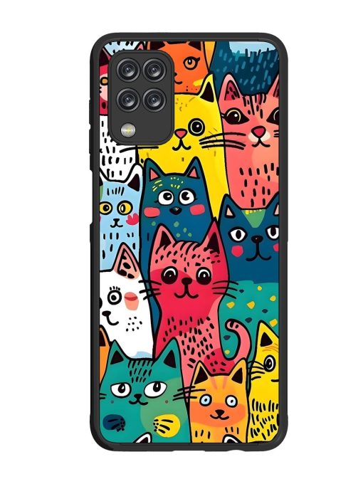 Feline Frenzy Glossy Soft Edge Case for Samsung Galaxy M12 Chachhi