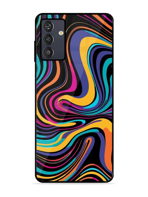 Psychedelic Swirl Glossy Soft Edge Case for Samsung Galaxy M13 (4G) Chachhi