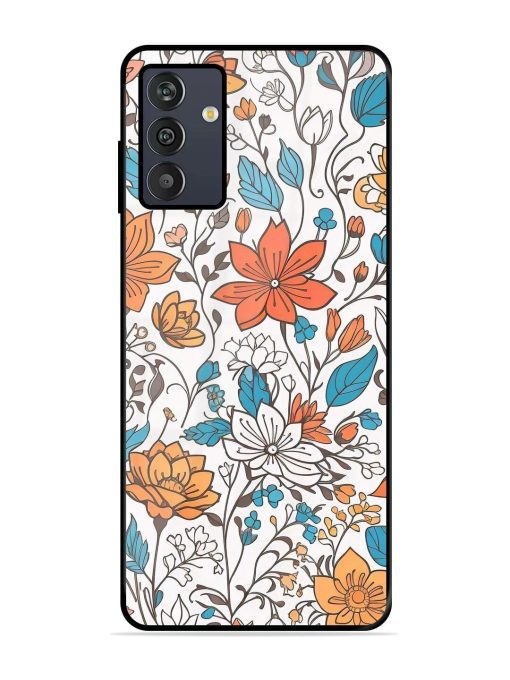 Floral Symphony Glossy Soft Edge Case for Samsung Galaxy M13 (4G) Chachhi