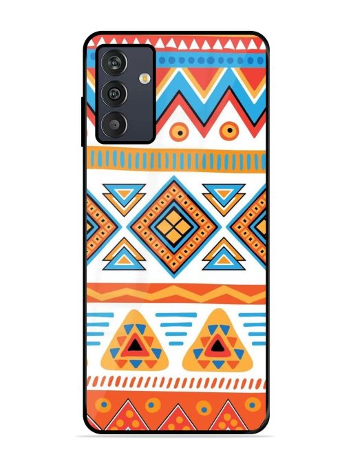 Vibrant Tribal Pattern Glossy Soft Edge Case for Samsung Galaxy M13 (4G) Chachhi