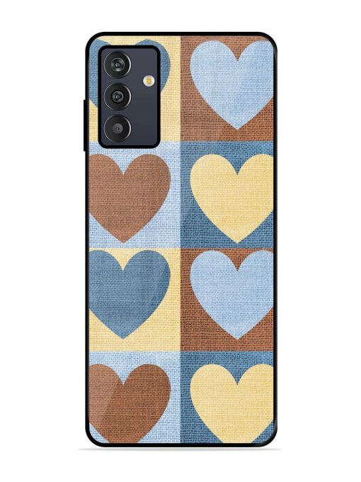 Hearts On Canvas Glossy Soft Edge Case for Samsung Galaxy M13 (4G) Chachhi