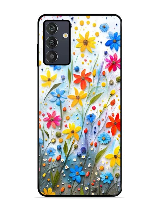 Vibrant Floral Glossy Soft Edge Case for Samsung Galaxy M13 (4G) Chachhi