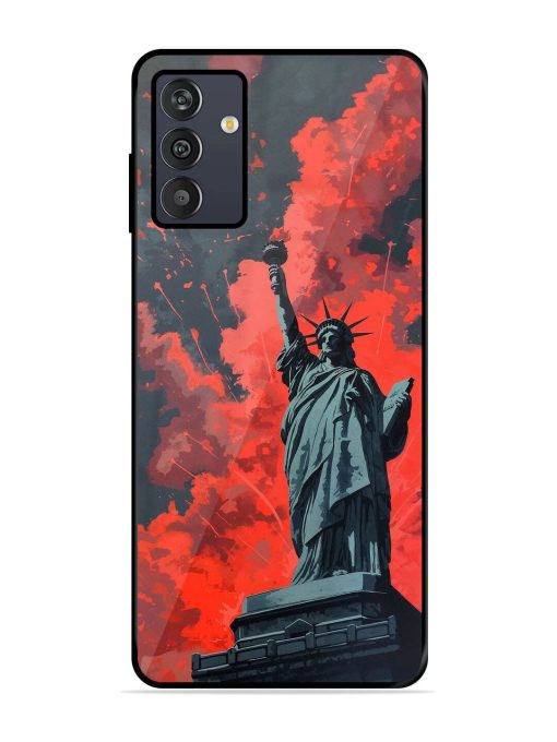 Lady Liberty'S Firework Finale Glossy Soft Edge Case for Samsung Galaxy M13 (4G) Chachhi