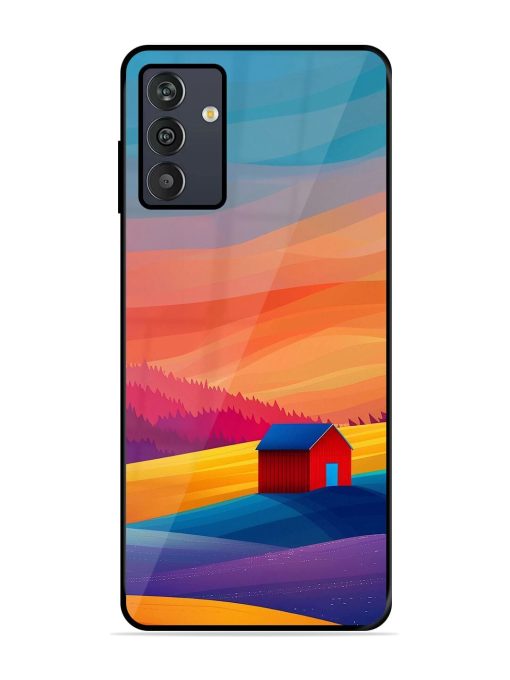 Sunset Solitude Glossy Soft Edge Case for Samsung Galaxy M13 (4G) Chachhi