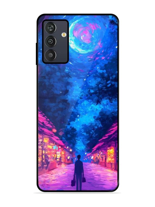 Neon Nightscape Glossy Soft Edge Case for Samsung Galaxy M13 (4G) Chachhi