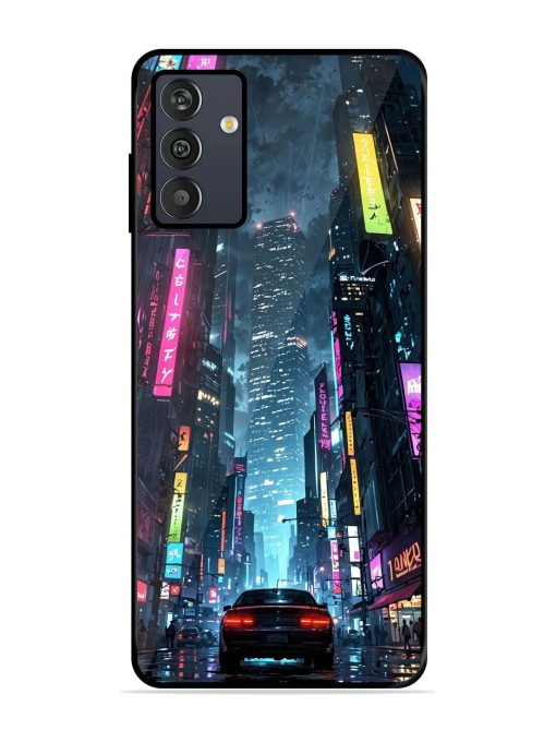 Neon Nightscape Glossy Soft Edge Case for Samsung Galaxy M13 (4G) Chachhi