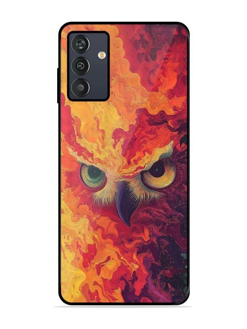 Fiery Owl Glossy Soft Edge Case for Samsung Galaxy M13 (4G) Chachhi