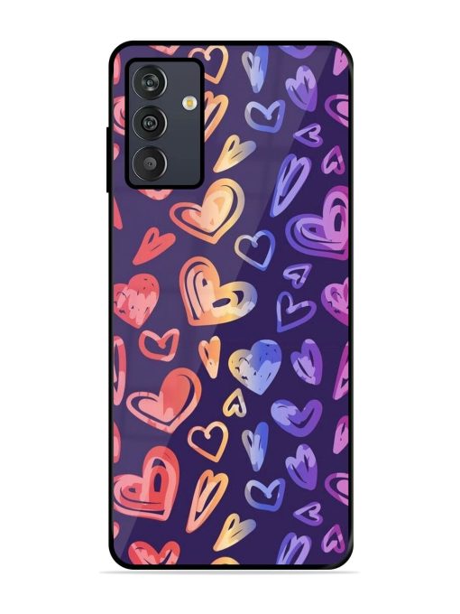 Rainbow Hearts Glossy Soft Edge Case for Samsung Galaxy M13 (4G) Chachhi