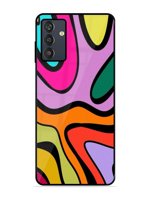 Groovy Swirls Glossy Soft Edge Case for Samsung Galaxy M13 (4G) Chachhi