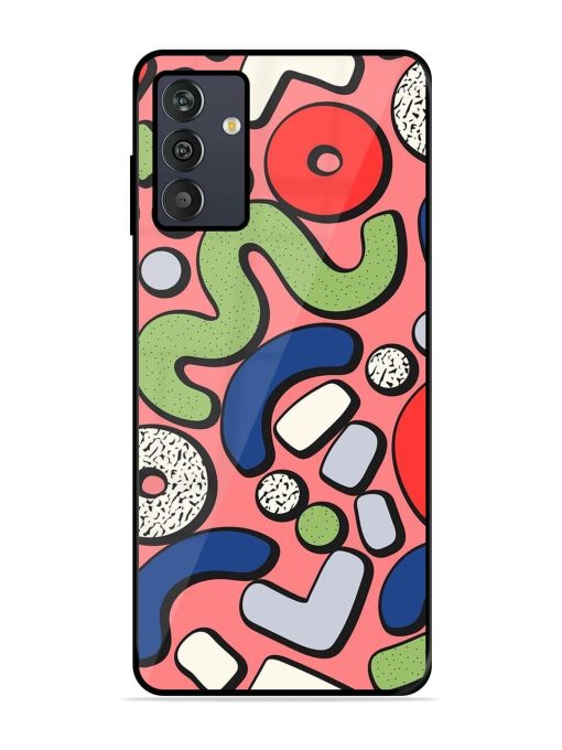 Groovy Geometric Shapes Glossy Soft Edge Case for Samsung Galaxy M13 (4G) Chachhi