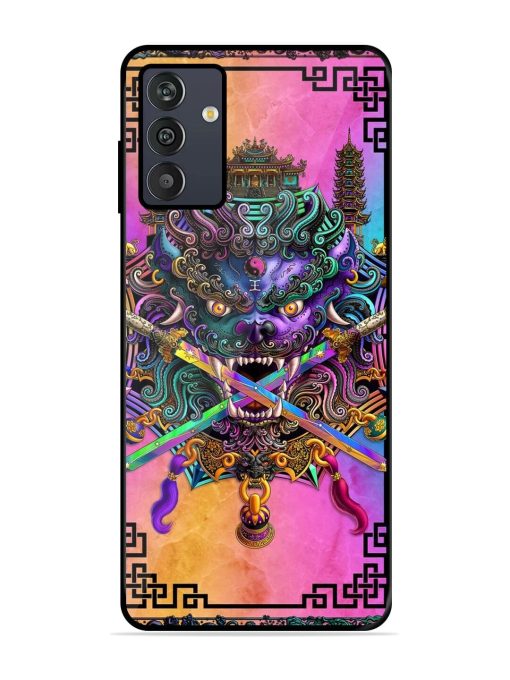 Psychedelic Fu Dog Tapestry Glossy Soft Edge Case for Samsung Galaxy M13 (4G) Chachhi