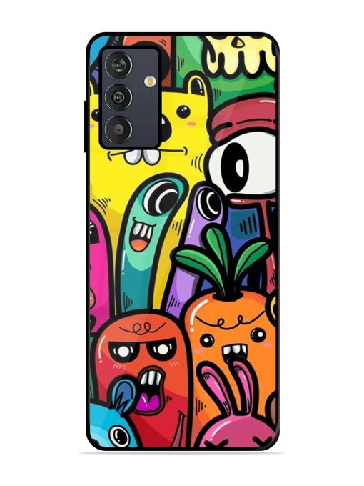 Whimsical Doodle Chaos Glossy Soft Edge Case for Samsung Galaxy M13 (4G) Chachhi