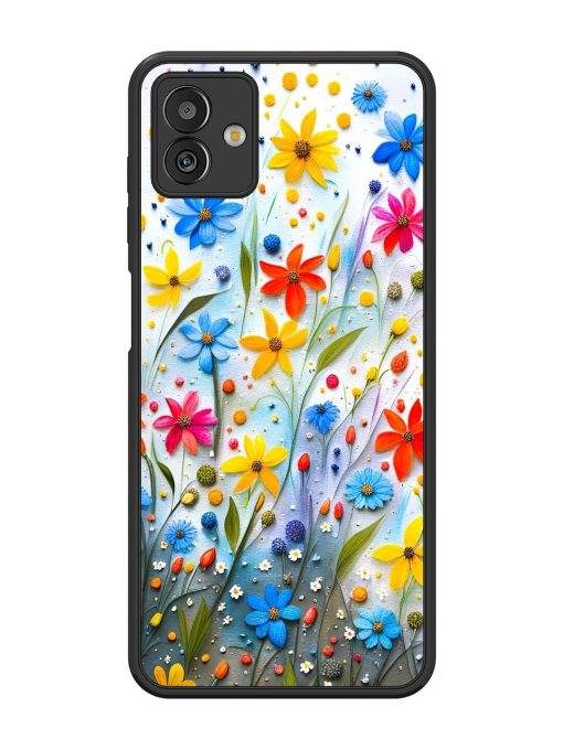 Vibrant Floral Glossy Soft Edge Case for Samsung Galaxy M13 (5G) Chachhi