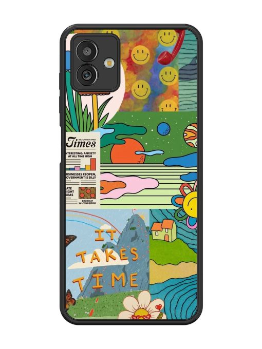 Groovy Vibes Glossy Soft Edge Case for Samsung Galaxy M13 (5G) Chachhi