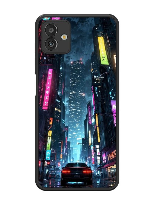 Neon Nightscape Glossy Soft Edge Case for Samsung Galaxy M13 (5G) Chachhi