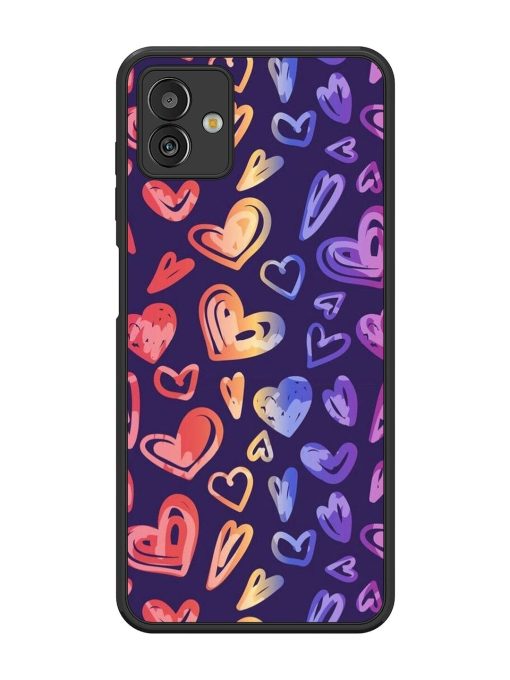 Rainbow Hearts Glossy Soft Edge Case for Samsung Galaxy M13 (5G) Chachhi