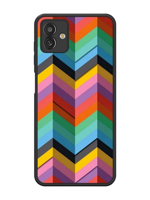 Colorful Zigzag Glossy Soft Edge Case for Samsung Galaxy M13 (5G) Chachhi