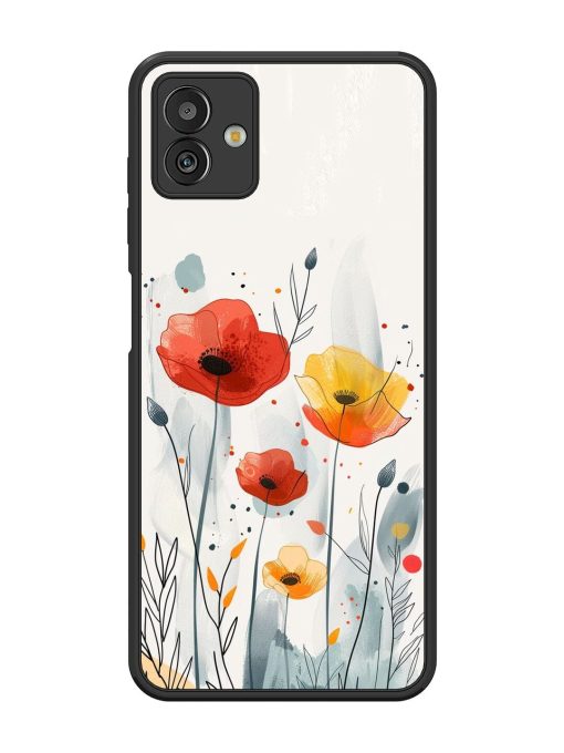 Poppy Fields Glossy Soft Edge Case for Samsung Galaxy M13 (5G) Chachhi