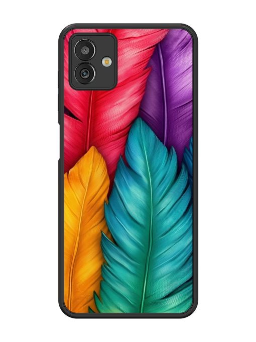 Rainbow Feathers Glossy Soft Edge Case for Samsung Galaxy M13 (5G)
