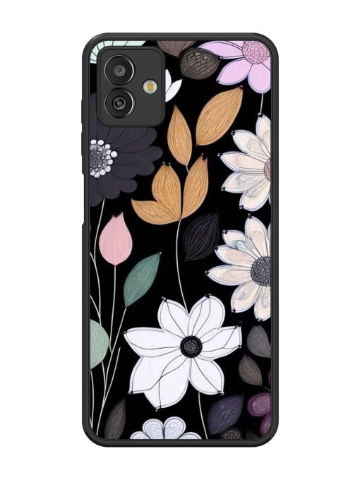 Whimsical Blooms On Black Glossy Soft Edge Case for Samsung Galaxy M13 (5G) Chachhi