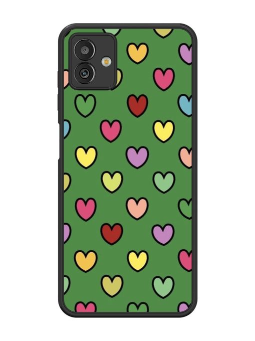 Rainbow Heart Parade Glossy Soft Edge Case for Samsung Galaxy M13 (5G) Chachhi