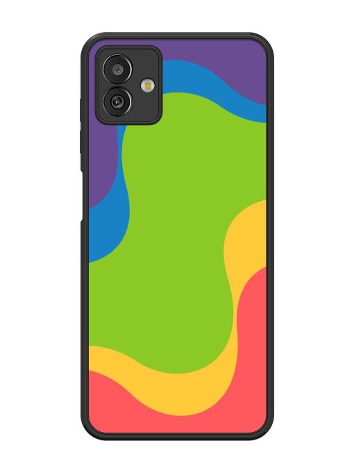 Wavy Rainbow Wonderland Glossy Soft Edge Case for Samsung Galaxy M13 (5G) Chachhi