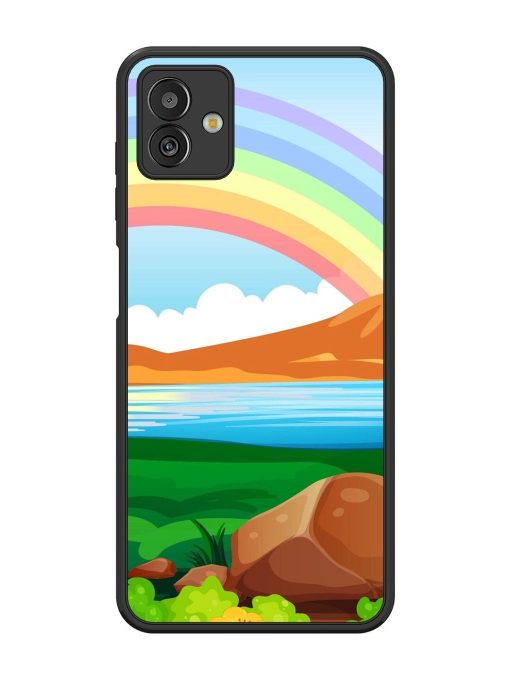 Rainbow Over The Lake Glossy Soft Edge Case for Samsung Galaxy M13 (5G) Chachhi