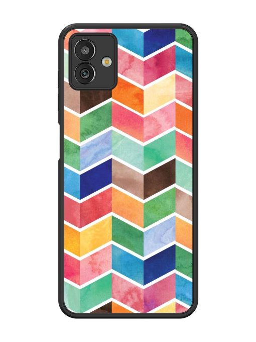 Watercolor Chevron Whimsy Glossy Soft Edge Case for Samsung Galaxy M13 (5G) Chachhi