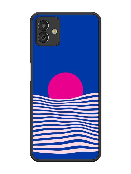 Pink Sunset Over Blue Waves Glossy Soft Edge Case for Samsung Galaxy M13 (5G) Chachhi