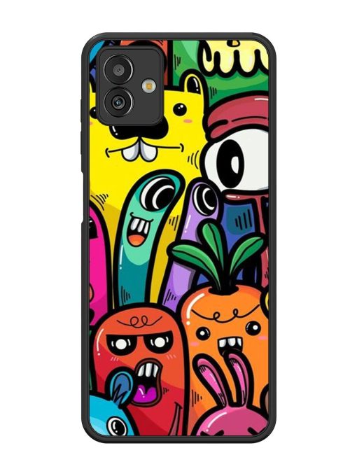 Whimsical Doodle Chaos Glossy Soft Edge Case for Samsung Galaxy M13 (5G) Chachhi