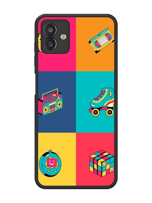 90S Throwback Grid Glossy Soft Edge Case for Samsung Galaxy M13 (5G) Chachhi