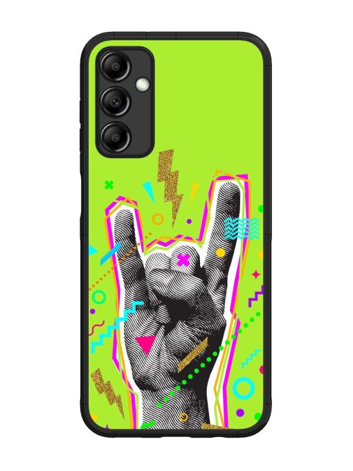 Neon Rock Glossy Soft Edge Case for Samsung Galaxy M14 (5G) Chachhi